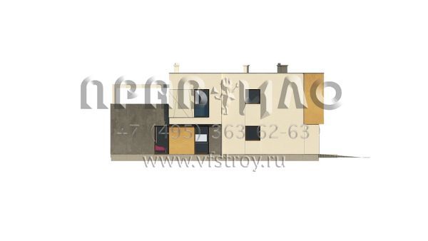 Проект солидного загородного дома в стиле хайтек  S3-188-3 (Zx45)