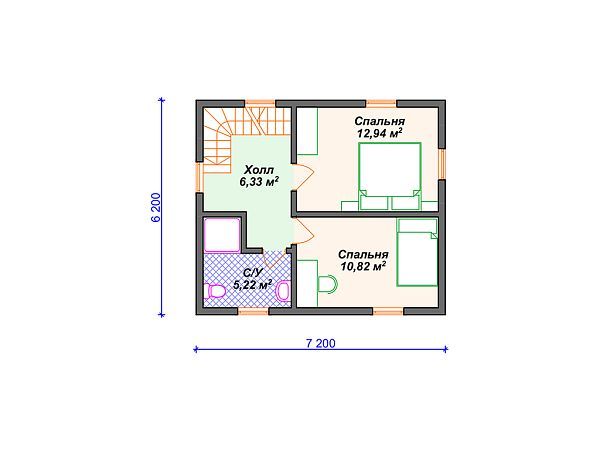 Проект каркасного дома с террасой S4-106 (И-088)