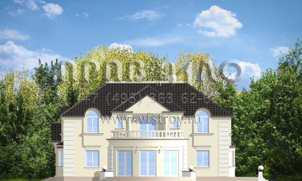 Проект коттеджа с арочными окнами S8-295-1 (Амбассадор 3)