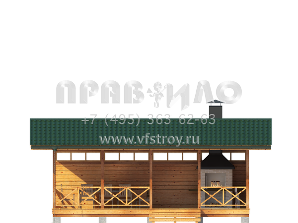 Проект беседки-барбекю S7-27 (1-38)