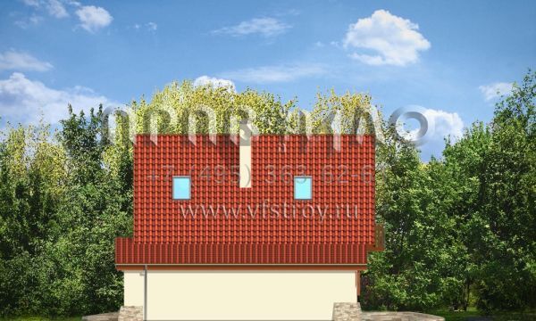 Проект экономичного коттеджа с гаражом S8-145 (Д03 с гаражом)