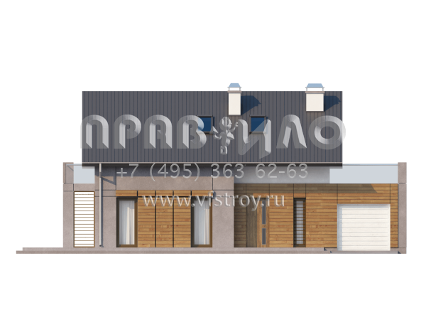 Проект дома с просторным балконом и уютной террасой  S3-158 (Z149)