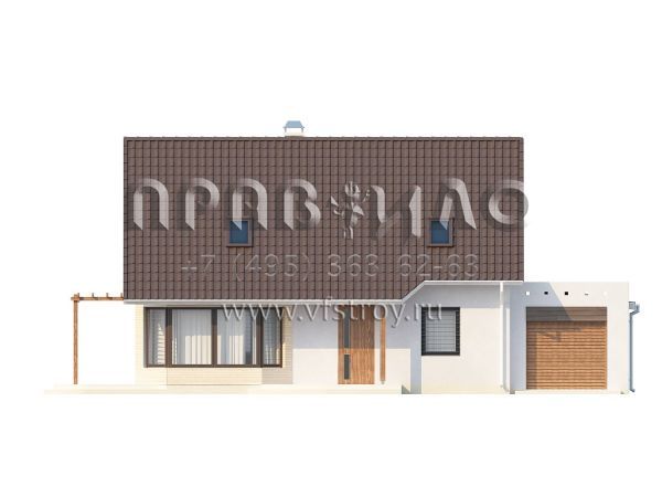 Проект современного функционального дома с камином S3-179-3 (Z117)