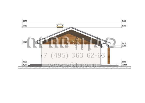 Проект компактного одноэтажного дома S3-82 (Z7)