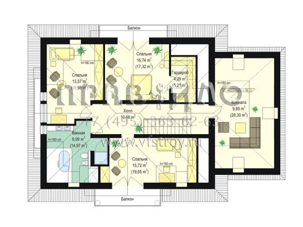 Проект дома с выходом на террасу S8-257-2 (Офелия 3)