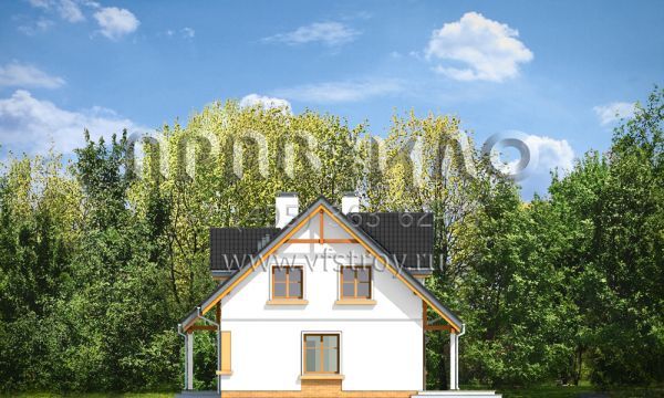 Проект дома со светлой мансардой S8-163 (Спокойный)