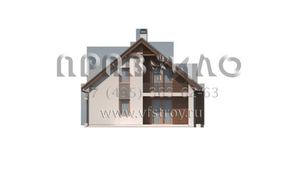 Проект небольшого мансардного дома для семьи из нескольких человек S3-159 (Z166)