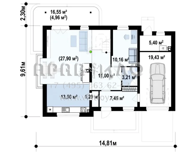 Проект комфортабельного дома для строительства на небольшом участке S3-180 (Z120)