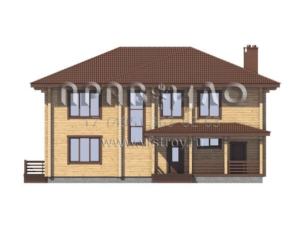 Просторный загородный дом из профилированного бруса S7-289 (1-51)