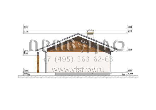 Проект компактного одноэтажного дома S3-82 (Z7)