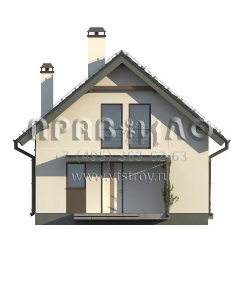 Проект двухэтажного прямоугольного коттеджа  S3-119-1 (Z302)