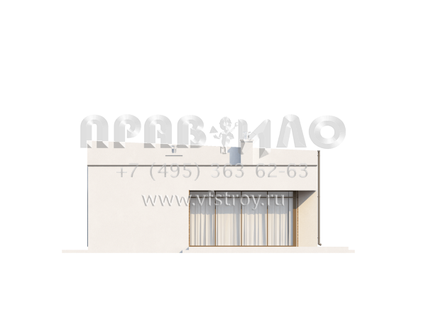 Проект дома в стиле хайтек с плоской кровлей  S3-114 (Zx35)