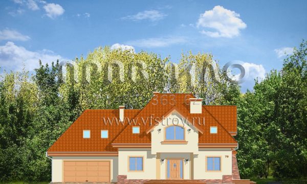 Проект дома с тремя спальнями на мансардном этаже S8-362 (Эдита)