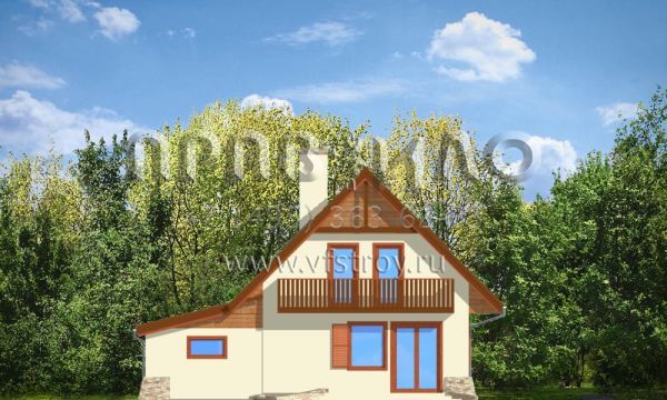 Проект экономичного коттеджа с гаражом S8-145 (Д03 с гаражом)