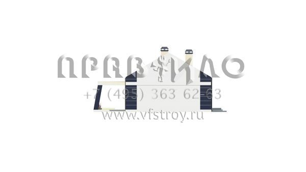 Проект компактного частного дома с камином S3-87 (Z256)