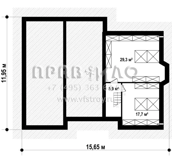 Проект современного дома с эркером, камином и подвалом S3-189-6 (Z10 P)
