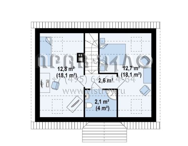 Проект компактного квадратного дома  S3-95-2 (Z32)
