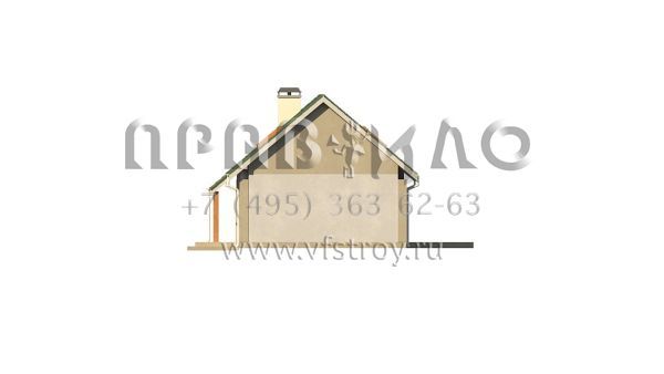 Проект компактного мансардного дома с большой террасой S3-137-1 (Z12 P)