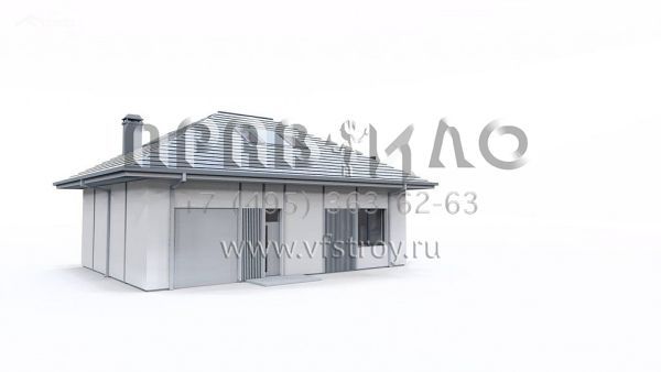 Проект рационального дома с мансардой, гаражом и камином S3-156-8 (Z481)