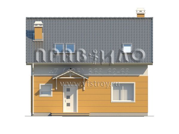 Проект простого загородного дома  S3-127-1 (Z65)