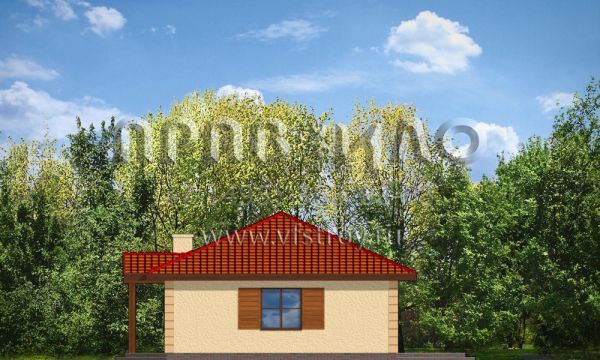 Проект скромного котеджа с симметричным фасадом S8-102-2 (Как Мечта)