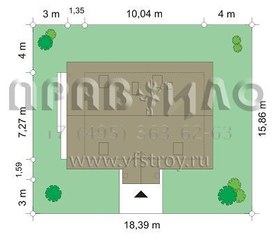 Проект мансардного частного дома S8-120-2 (Радостный)