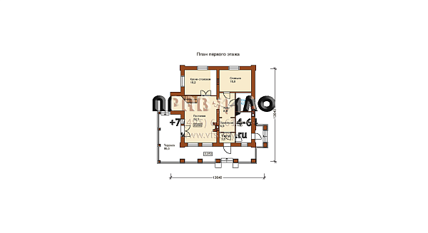 Проект современного коттеджа J-212-1K