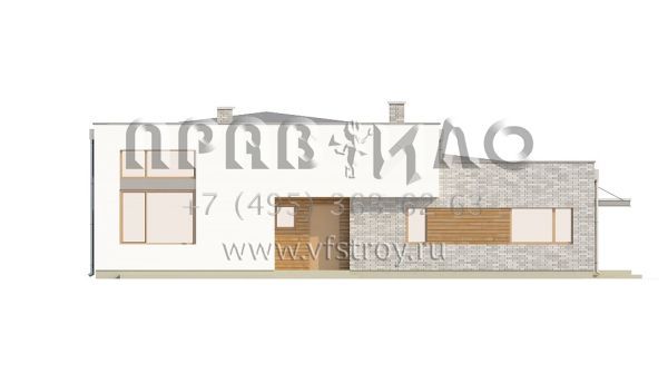 Проект одноэтажного загородного дома в стиле хайтек S3-190-2 (Zx34)