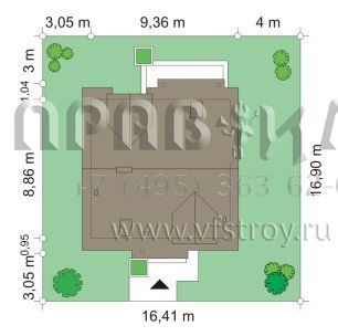 Проект квадратного дома с жилым чердаком S8-142-2 (Михалек)