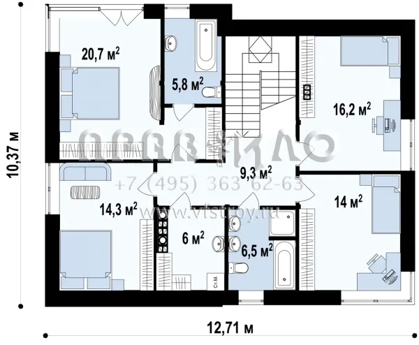 Проект оригинального мансардного дома с встроенным гаражом S3-183-5 (Z408)