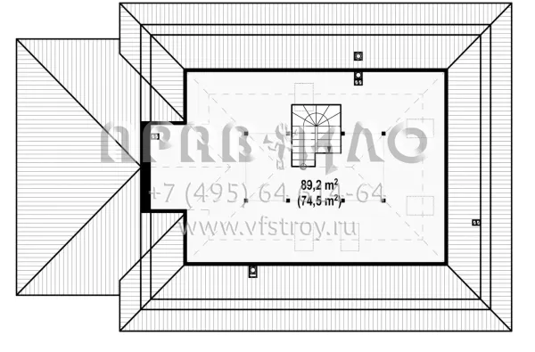 Проект коттеджа с гаражом по левому фасаду S3-248-2 (Z10 D sdu GL)