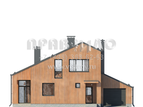 Проект современного загородного дома из газобетона S7-170 (3-40а)