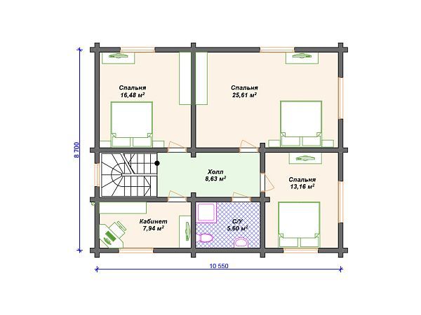 Проект комбинированного дома S4-167 (А-035)
