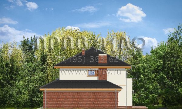 Проект коттеджа с большим смежным гаражом S8-227 (Изумруд)