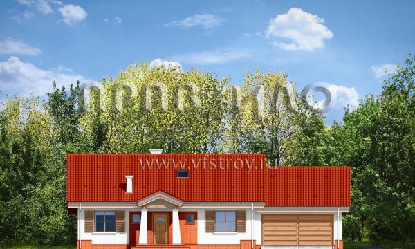 Проект стильного дома с двухместным гаражом S8-170 (Незабудка с Гаражом 2)