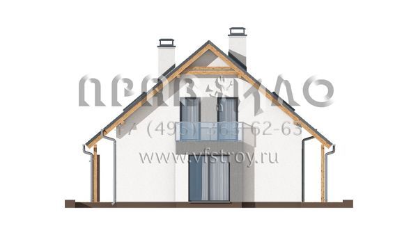 Проект комфортабельного дома с мансардой  S3-147-3 (Z92)