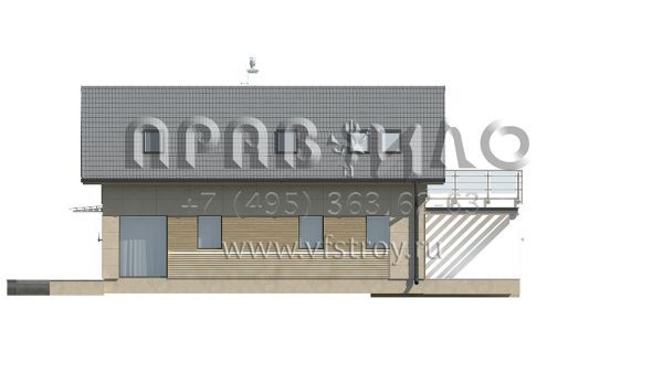 Проект вытянутого в плане дома для узкого участка  S3-144 (Z299)