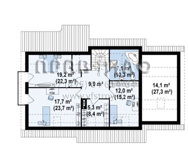 Проект комфортабельного дома с крытой террасой S3-218 (Z103)