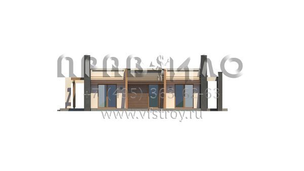 Проект загородного ранчо  S3-123-2 (ZX106)