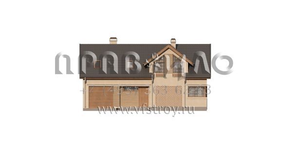 Проект коттеджа с просторной мансардой S3-189-3 (Z122 v2)