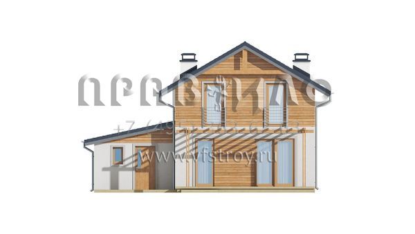 Проект пятикомнатного загородного дома с пристроенным гаражом S3-139-9 (Z38 D GP)