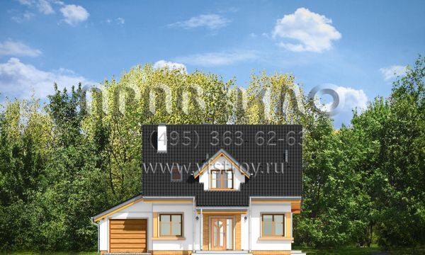 Проект дома со светлой мансардой S8-163 (Спокойный)