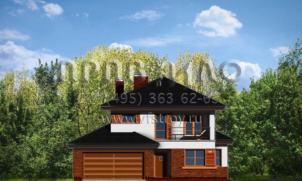 Проект коттеджа с лоджией на втором этаже S8-255-1 (Кассиопея 4)
