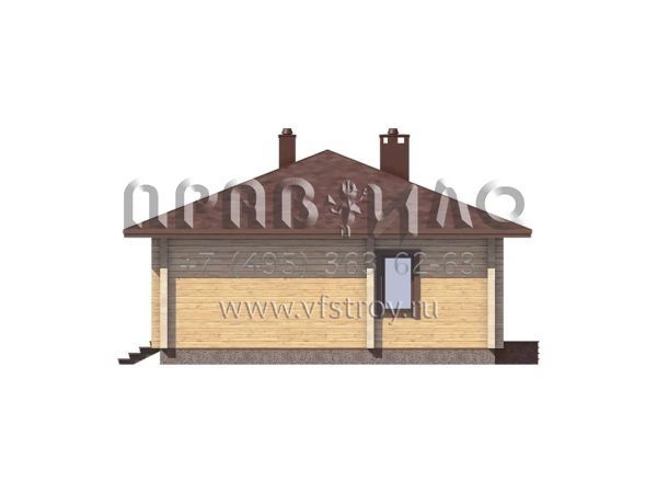 Проект одноэтажного загородного дома из бруса S7-98 (1-47.1)