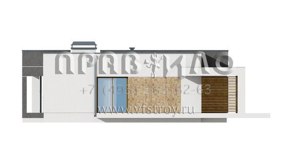Бунгало с плоской крышей в стиле хай тек S3-86 (Zx105)