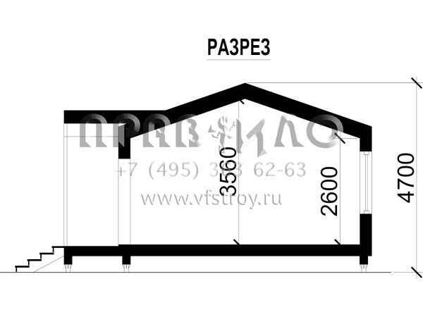 Проект барнхауса на основе деревянного каркаса S7-61 (4-06)