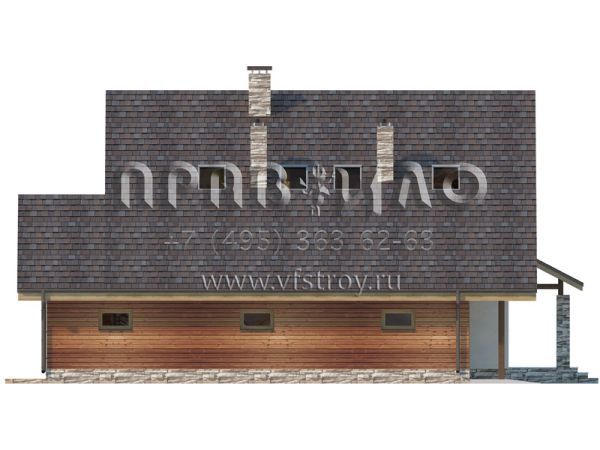 Проект загородного дома с гаражом на два автомобиля S7-190 (3-37c)