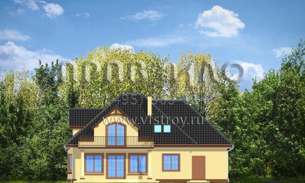 Проект дома с фронтальным крыльцом  S8-219-2 (Сага 2)