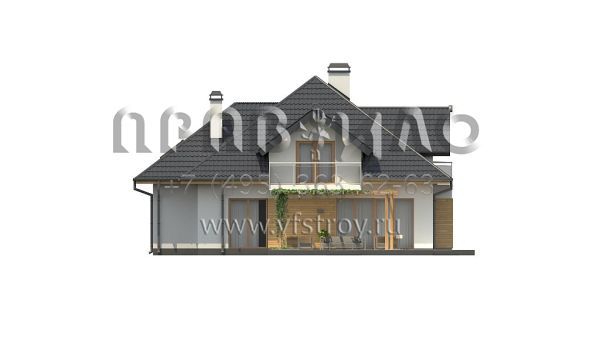 Проект дома со сложной мансардной кровлей S3-239-3 (Z270 A)