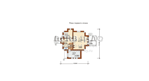 Проект особняка с элементами барокко L-232-1K